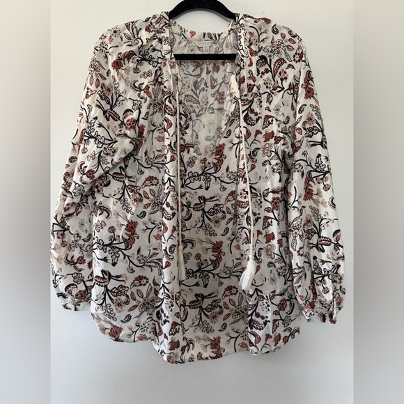 Lucky Brand Tops - Floral blouse with tassels by Lucky Brand